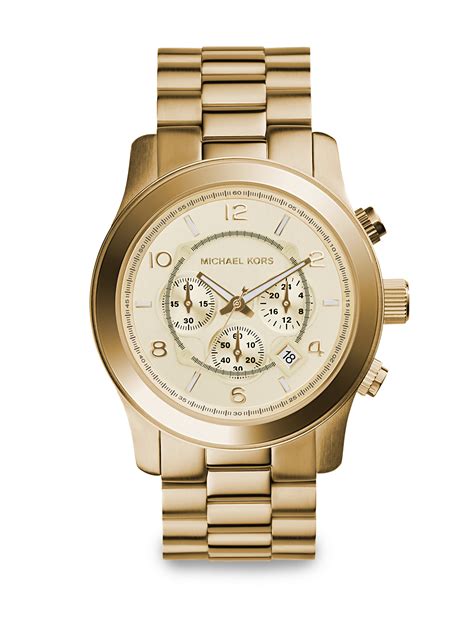 michael kors runway double strap watch|michael kors oversized watch.